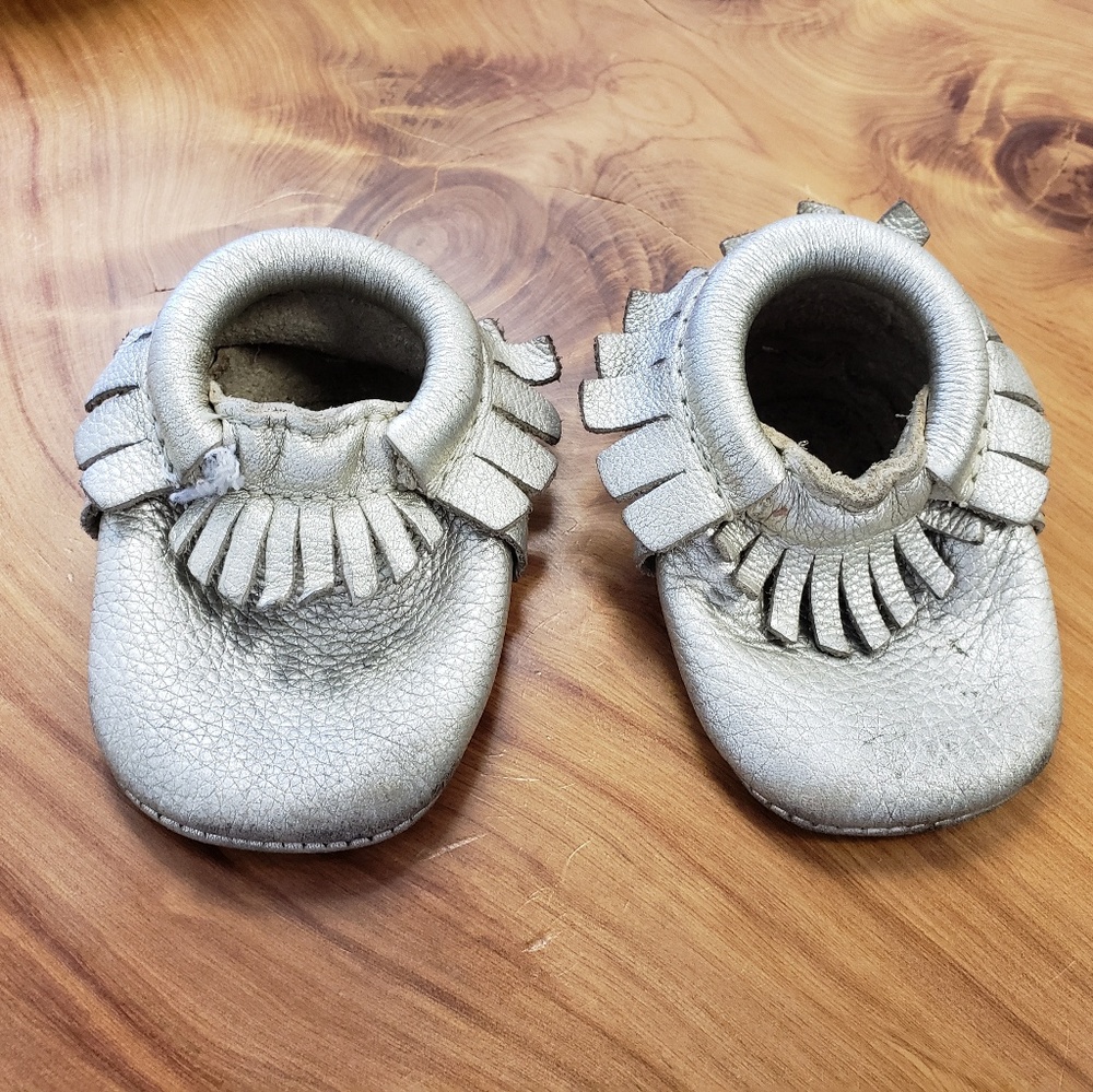 Freshly Picked Platinum Moccasins - size 1